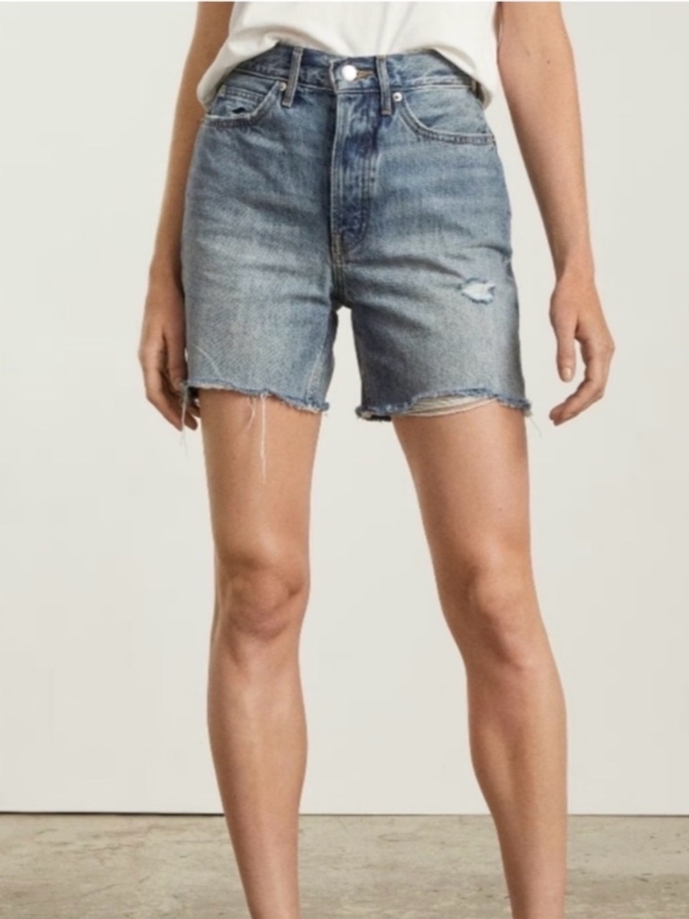EVERLANE The Rigid Way-High Denim Shorts, NWT Size 29 Organic Cotton